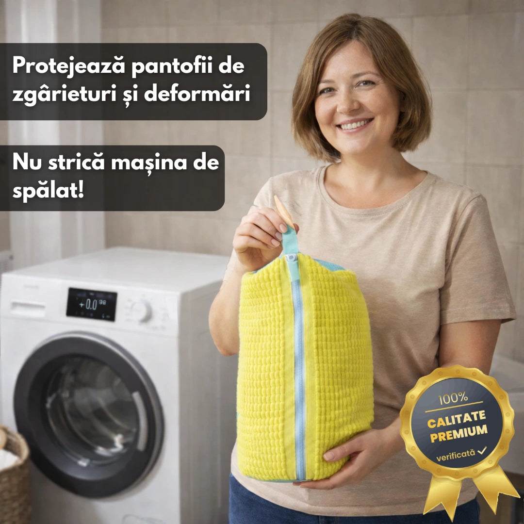 Sac Pantofi - Protejează Mașina de Spălat!