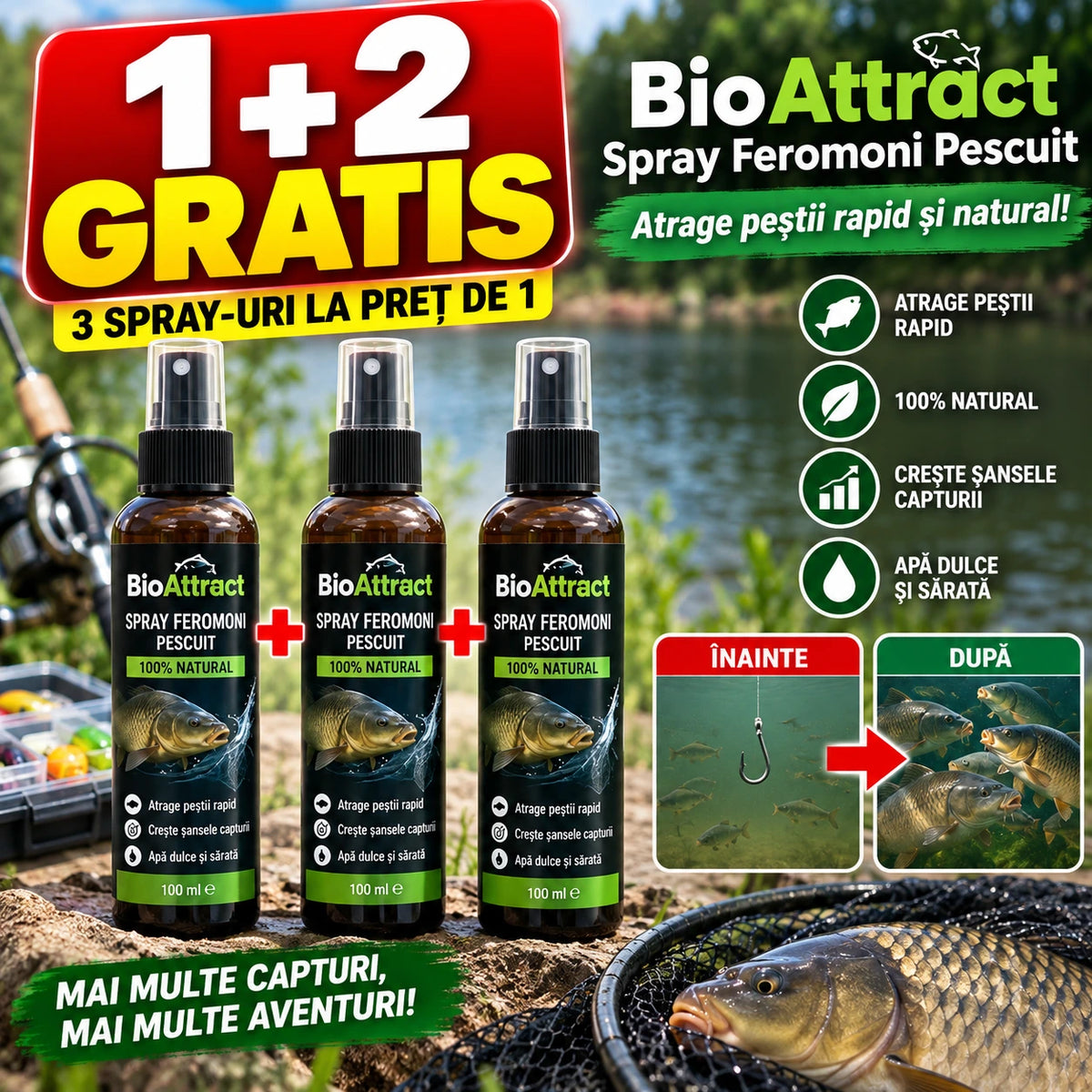 1+2 GRATIS Spray Feromoni Pescuit — BioAttract