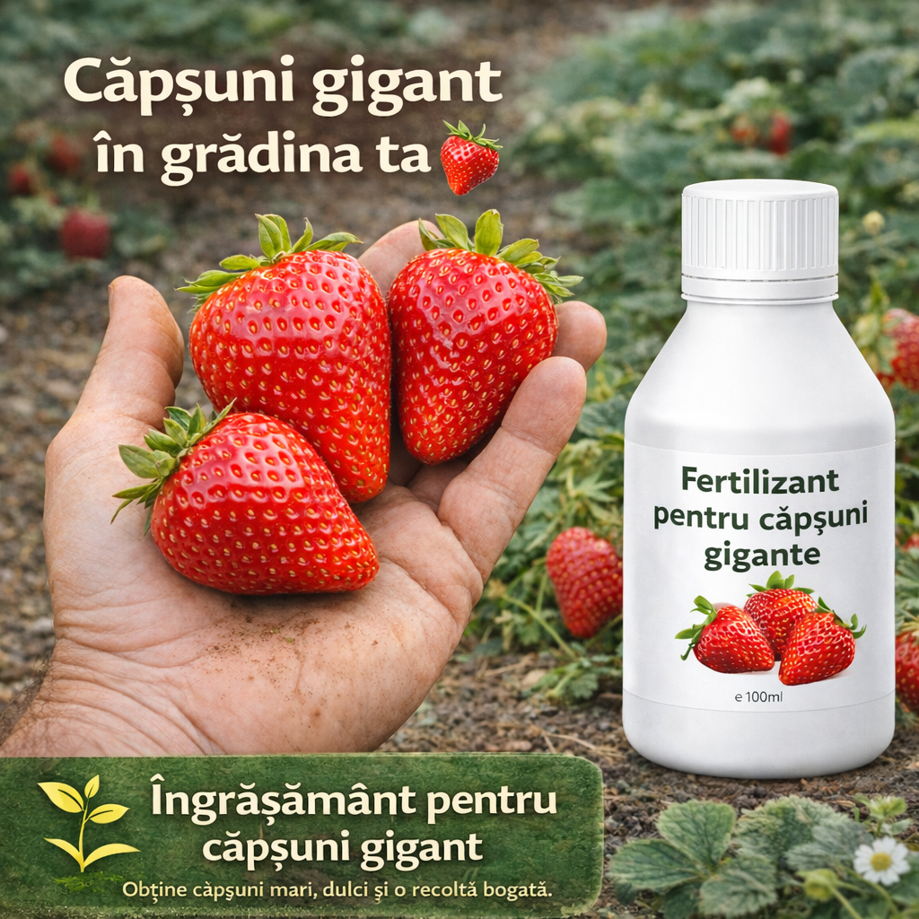 Stimulator de inradacinare si fertilizant foliar pentru stolonii de capsuni