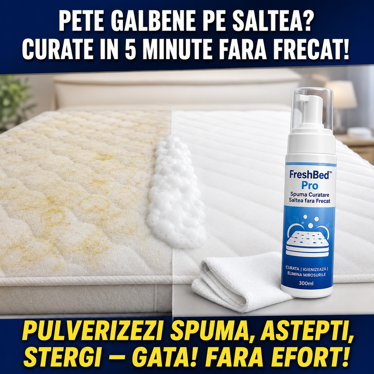 Curăță Salteaua Fără Frecat