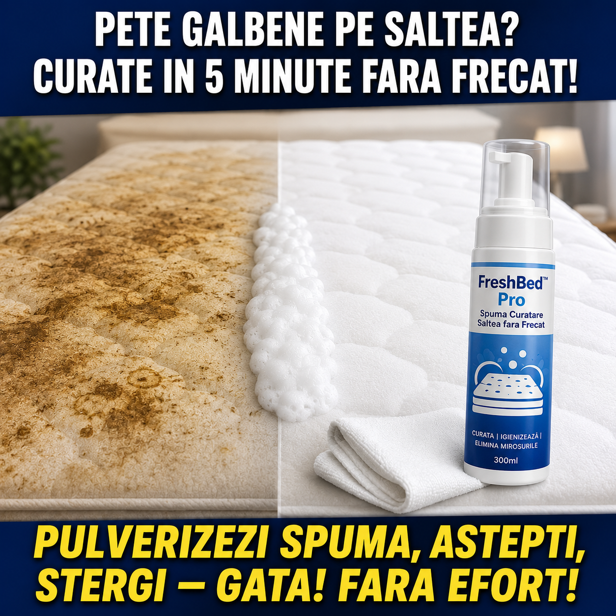 Curăță Salteaua Fără Frecat