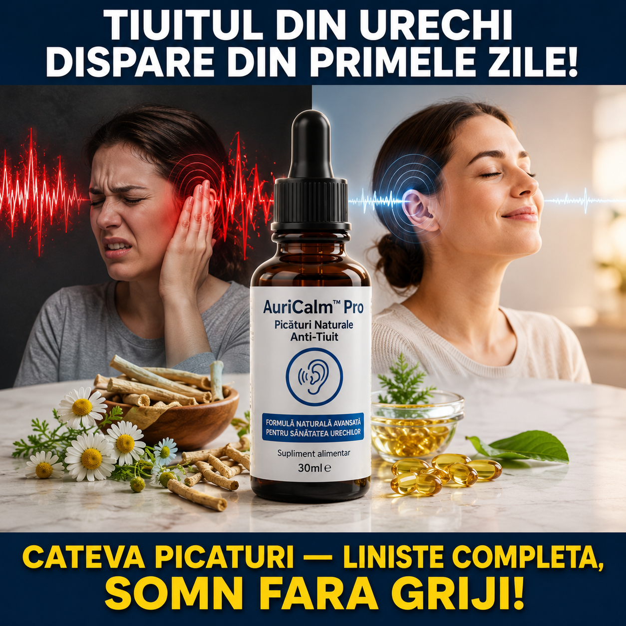 Scapi de țiuitul din urechi, simplu și rapid!