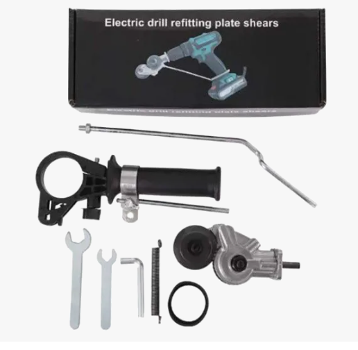 daptor taiere masina de gaurit engross CU MANER , taietor de tabla metalica, accesorii pentru masina de gaurit electrica modificata pentru taierea tablei de fier