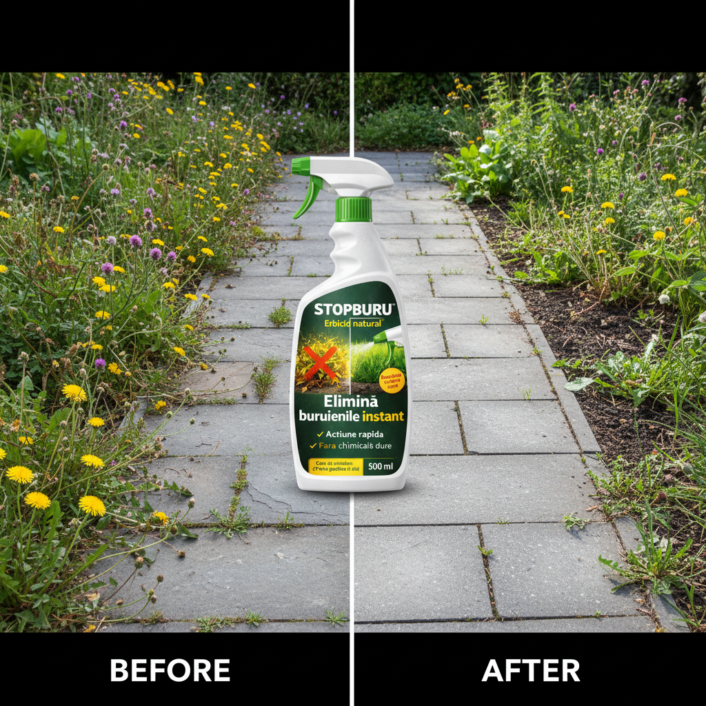 Erbicid Natural StopBuru — Elimină Buruienile Instant