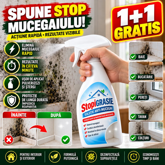 StopIgrasie solutie anti-mucegai, 1+1 gratis