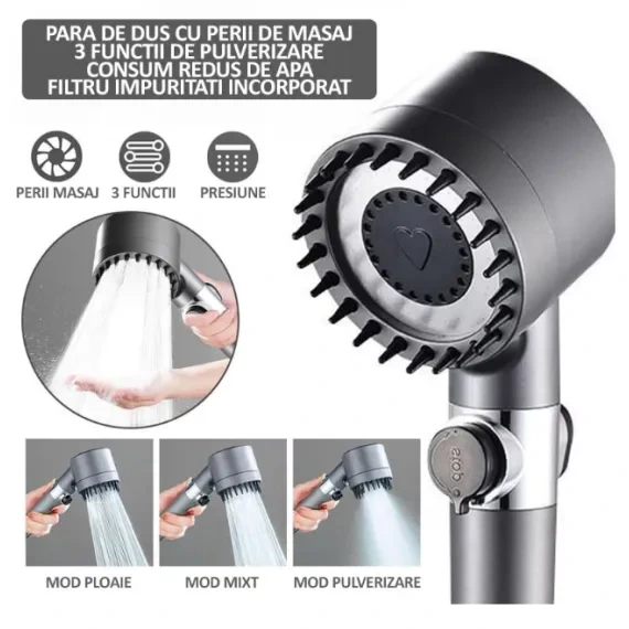 Duș cu Filtru și Funcție de Masaj